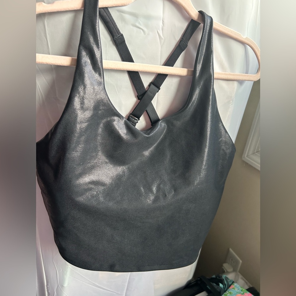 Old Navy athletic powersoft shine crop top bra size xl NWT